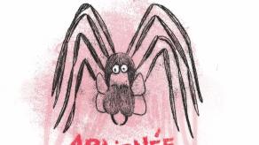 Monotype représentant la peur des araignées. Crédit @ Beatriz Carvalho.